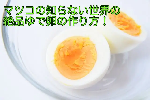 マツコの知らない世界 ゆで卵 作り方