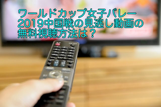 ワールドカップバレー2019 中国戦 動画