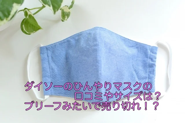 ダイソー ひんやりマスク 口コミ